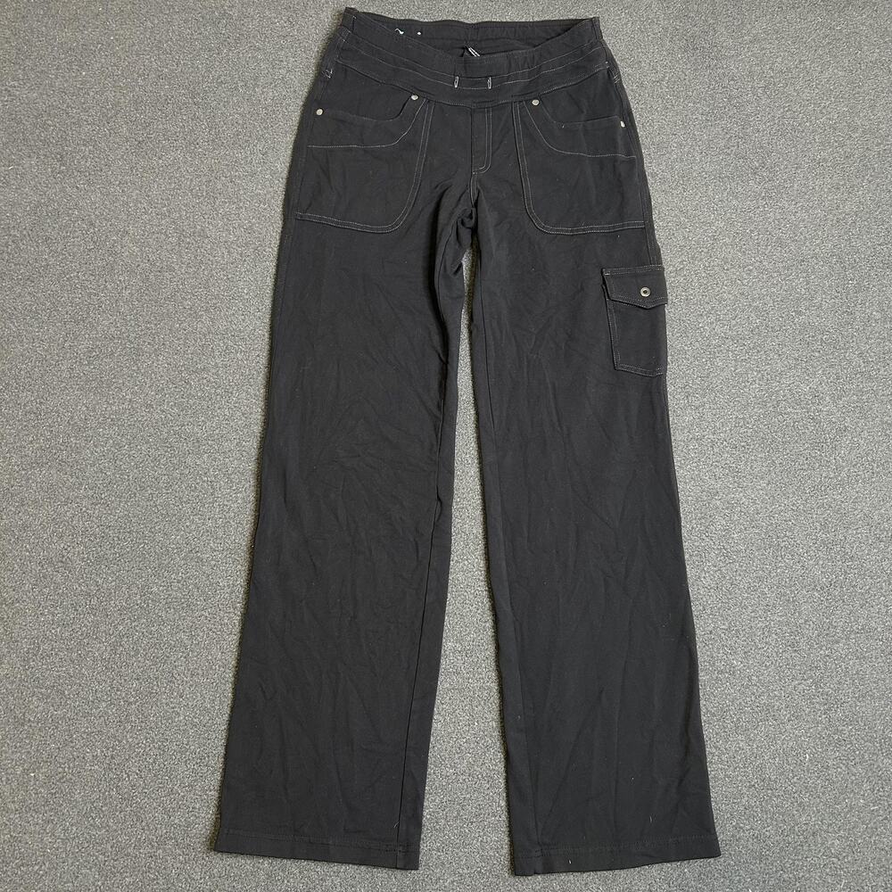 Kuhl Pants Womens 6 Black Stretch Nylon Cargo Straight Leg Hiking Pockets